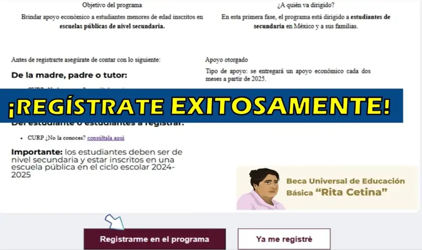 ¿Cómo Registrarse en la Beca Rita Cetina Gutiérrez?, Pasos y Requisitos para Alumnos de Secundaria