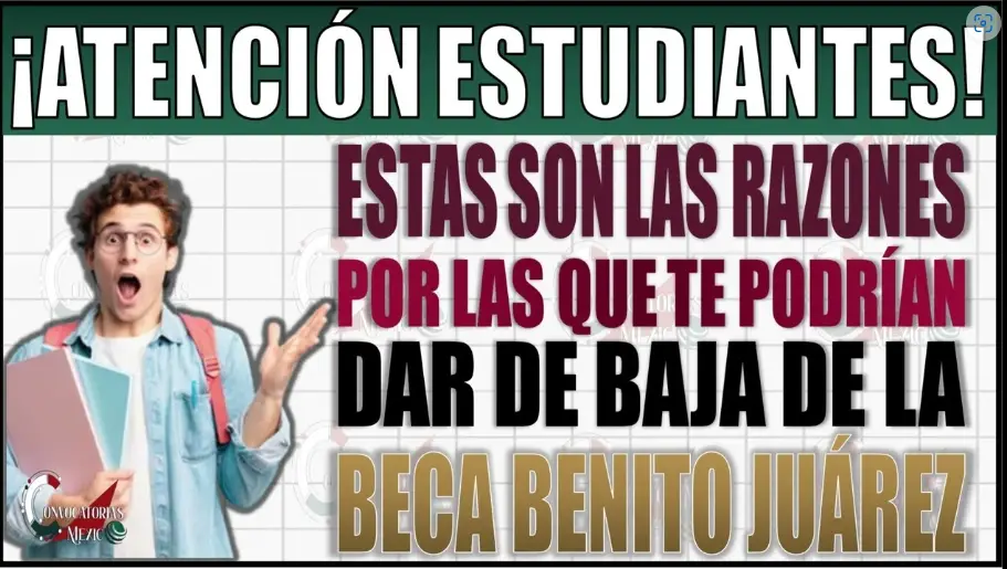 ¿Por qué te pueden dar de baja del Programa de Becas Benito Juárez y qué hacer al respecto?