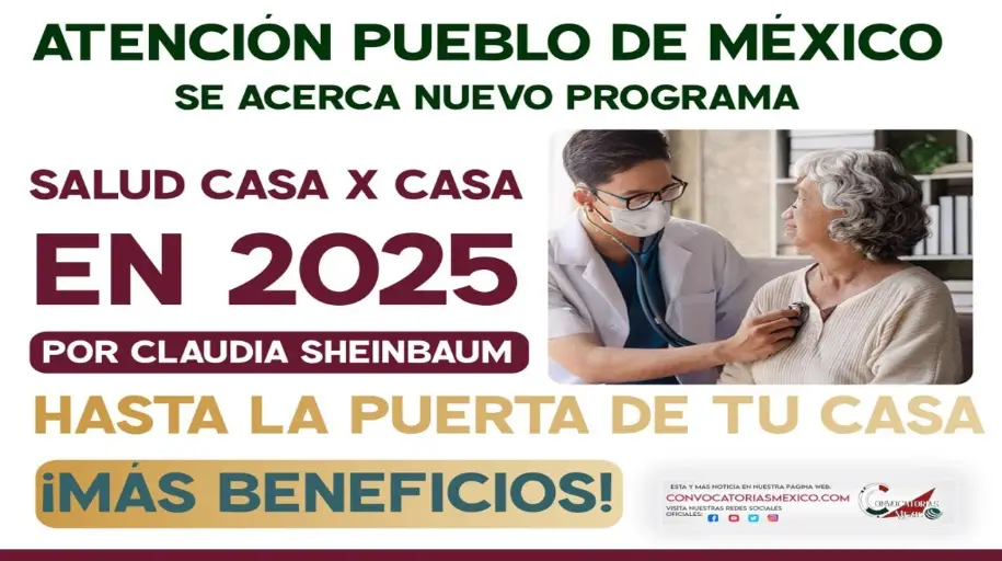 El Programa "Salud Casa por Casa" Ofrece Servicios Médicos Gratuitos para Adultos Mayores, Directo en Tu Hogar