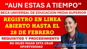 Paso a paso para registrarte EN LINEA a la Beca de Educación Media Superior